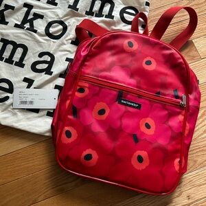 NEW Marimekko Unikko Red Bag Waterproof